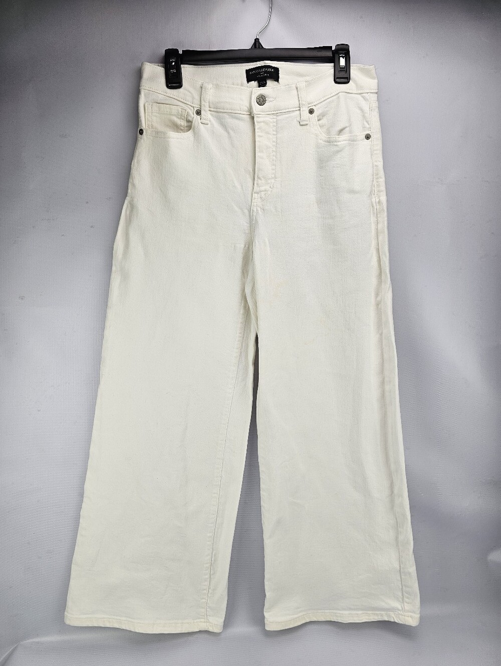 Banana Republic High-rise Wide-leg Cropped Jeans White Women's 27 / 4